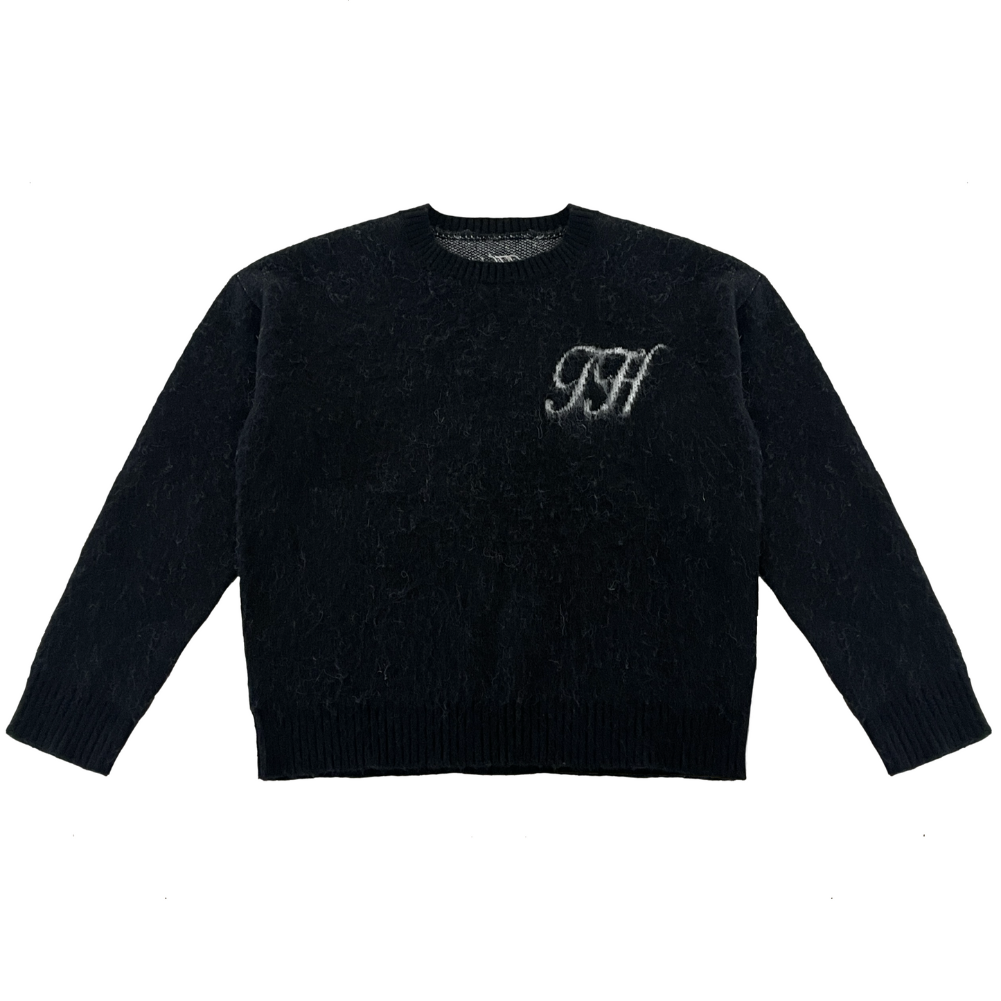 BLACK BASIC MOHAIR SWEATER