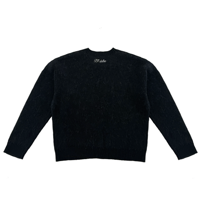 BLACK BASIC MOHAIR SWEATER